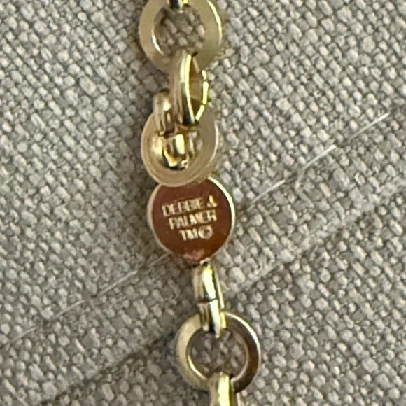 VINTAGE DEBBIE J PALMER 18K GOLD DIPPED PURSE With TASSEL & CHAIN - Picture 6 of 8